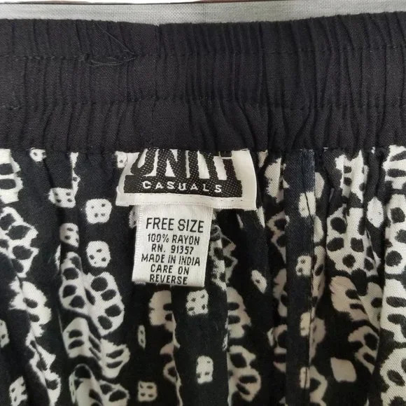 UNITi Size L to XXL Skirt Rayon BoHo Maxi Stretch Drawstring Waist Floral Print - Picture 5 of 5